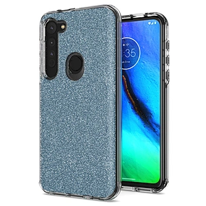 Shiny Bling Glitter Transparent cover cell phone case For Motorola Moto G8 E7 G8 Power lite E6S