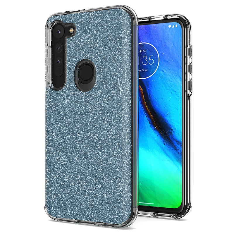 Shiny Bling Glitter Transparent cover cell phone case For Motorola Moto G8 E7 G8 Power lite E6S