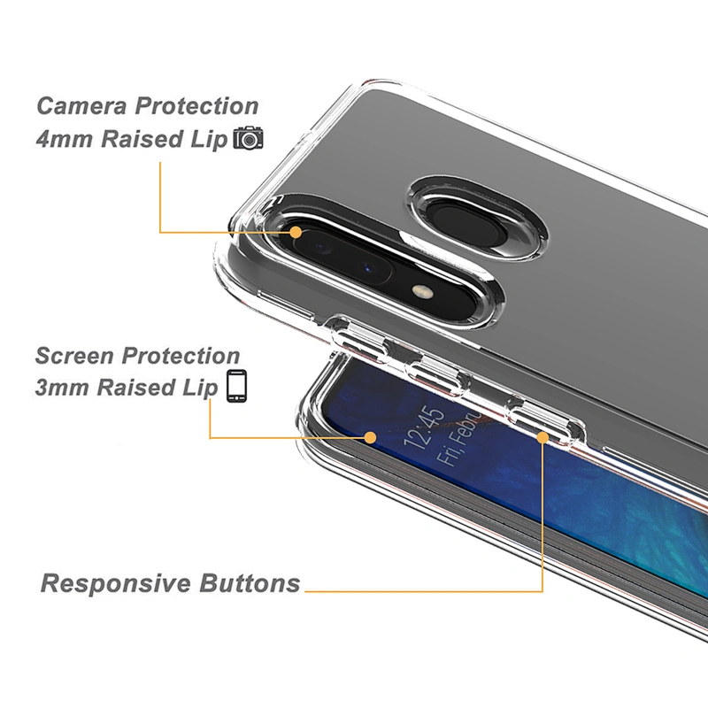 Hot selling new model ultra clear crystal transparent cell phone case for Samsung A10E A20E