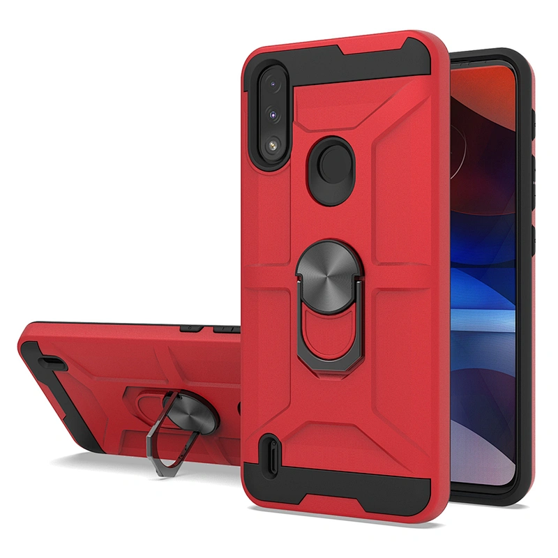 Custom logo matte finish mobile phone case cover with kickstand for Motorola E7 G Power 2021