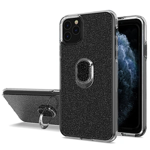Wholesale price trendy glitter telefon phone case with ring for Apple iPhone 11 Pro Max