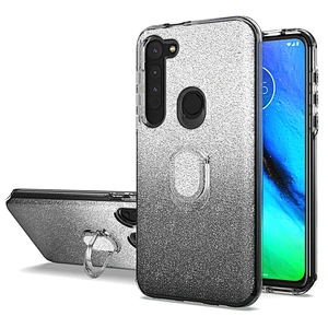 Bling sparkle ring stand case phone cover for Motorola Moto G8 Plus Power G Stylus
