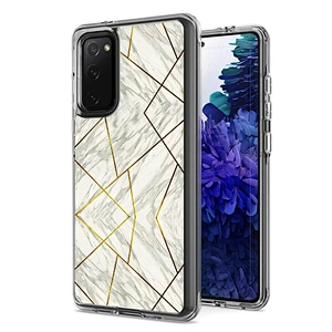 Wholesale clear cover cell phone case with custom marble printed for Samsung S20 FE Plus Ultra