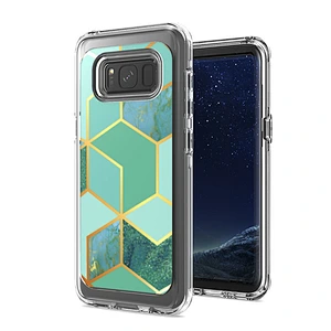 Electroplated IMD Marble soft TPU cell phone case with design for Samsung s8 s9 s10 plus
