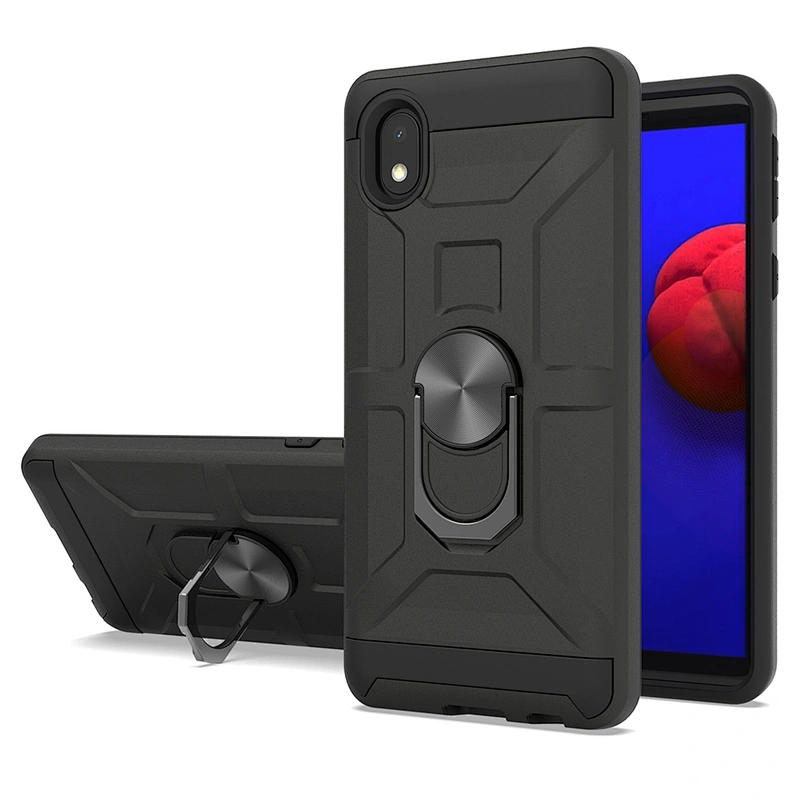360 Ring Holder Mobile Phone Cover Case with Kickstand for Samsung A015F A01 Core