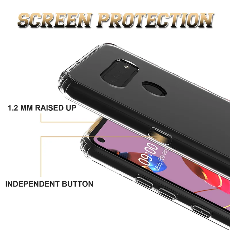Hard back Acrylic one piece style High Clear cell phone covers For Samsung A01 A21 A11 A41 A70E