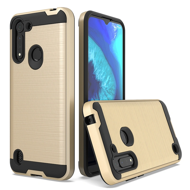 Shockproof Brushed Metal Case Phone Covers For Motorola G8 Power lite E6S one fusion plus