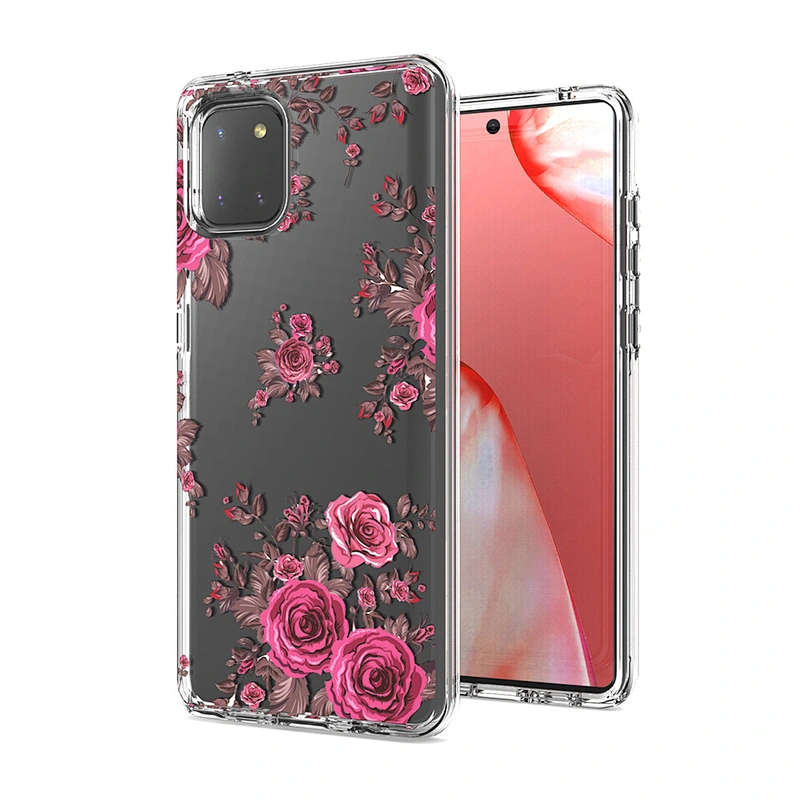 Strong protection beauty printed transparent cell phone mobile cases for Samsung A81 A91 Note 10 S10 Lite