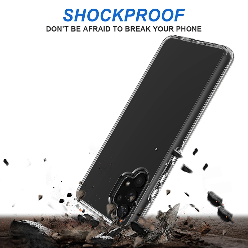 Durable clear transparent mobile phone cover case for Samsung Galaxy A52 A72 A32 4G 5G