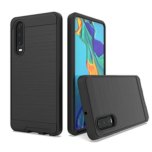 Full Protective Hard Mobile Phone case brushed metal Cell Phone Case for huawei P30