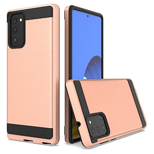 Non-slip Brushed Texture TPU PC Combo Phone Case for Samsung Note10 Plus 20 Ultra