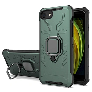 Exclusive iron design phone cases with upgraded metal ring with ring for iPhone 7 8 SE