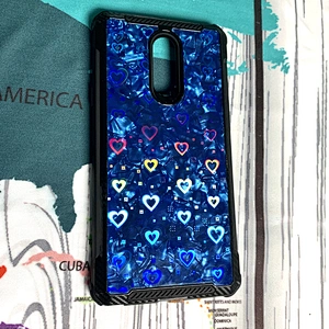 Luxury Sweet Heart Glitter Shell Paper Decorative Mobile Phone Case for Samsung A10E A20E
