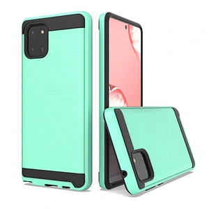 Shockproof Hard PC Soft TPU Wire Drawing Mobile Cell Phone Case for Samsung A81 A91 S10 Note 10 Lite