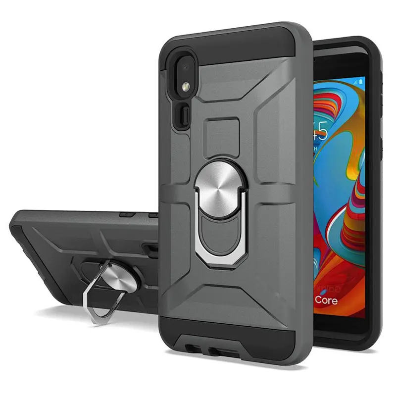 Hot selling TPU PC Phone Case design wholesale cell phone case with holder for MOTO E6