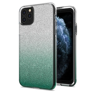 3 in 1 Combo Bling Gradient Glitter Flash Paper Phone Case For IPhone Xr Xs Max 11 Pro Max 12