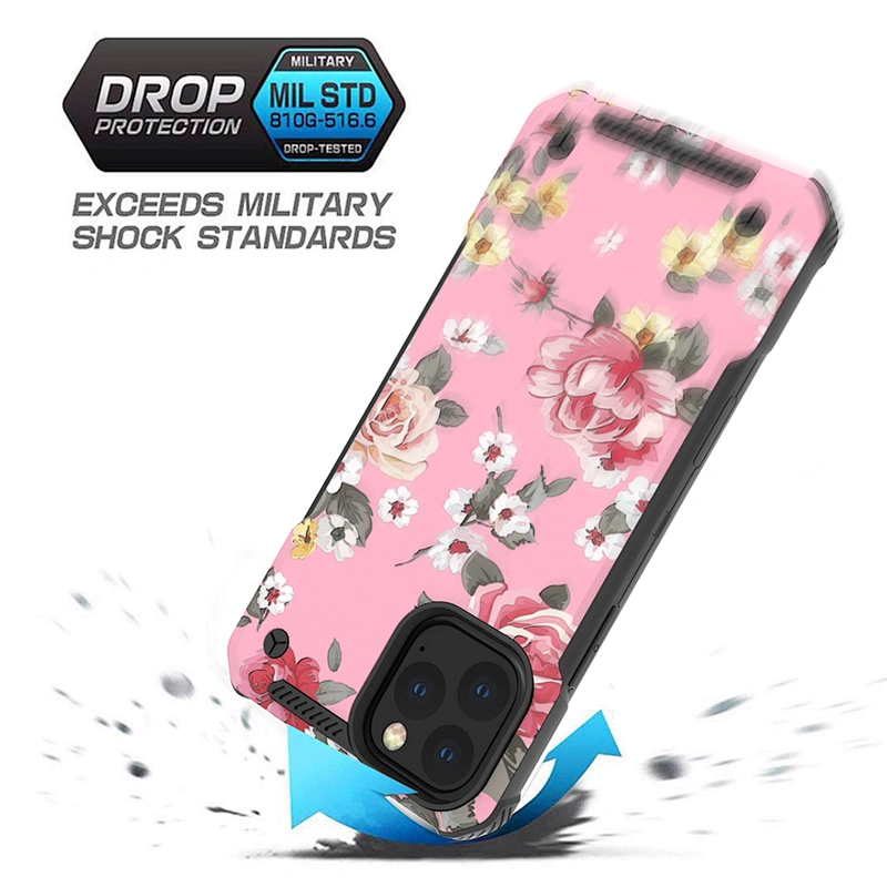 Rose pink PC cover custom high relief phone case for iphone 11 Pro Max XS XR 6 7 8G