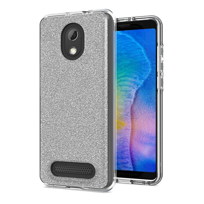 OEM ODM High clear transparent  3 in 1 bling glitter Phone Case For IPhone X/Xs 11 Pro Max