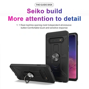 HOT SALE! High quality tpu pc 2 in 1 mobile phone cases with stand ring holder for Samsung S10