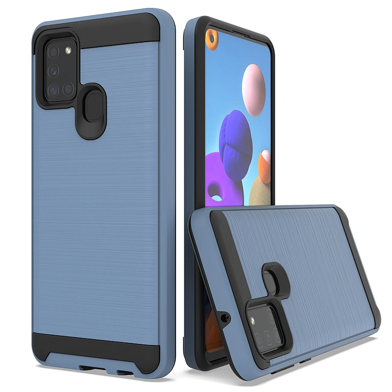 GuangZhou Factory TPU Brushed metal mobile phone case For Samsung A31 A71 A21S Note 20 Plus