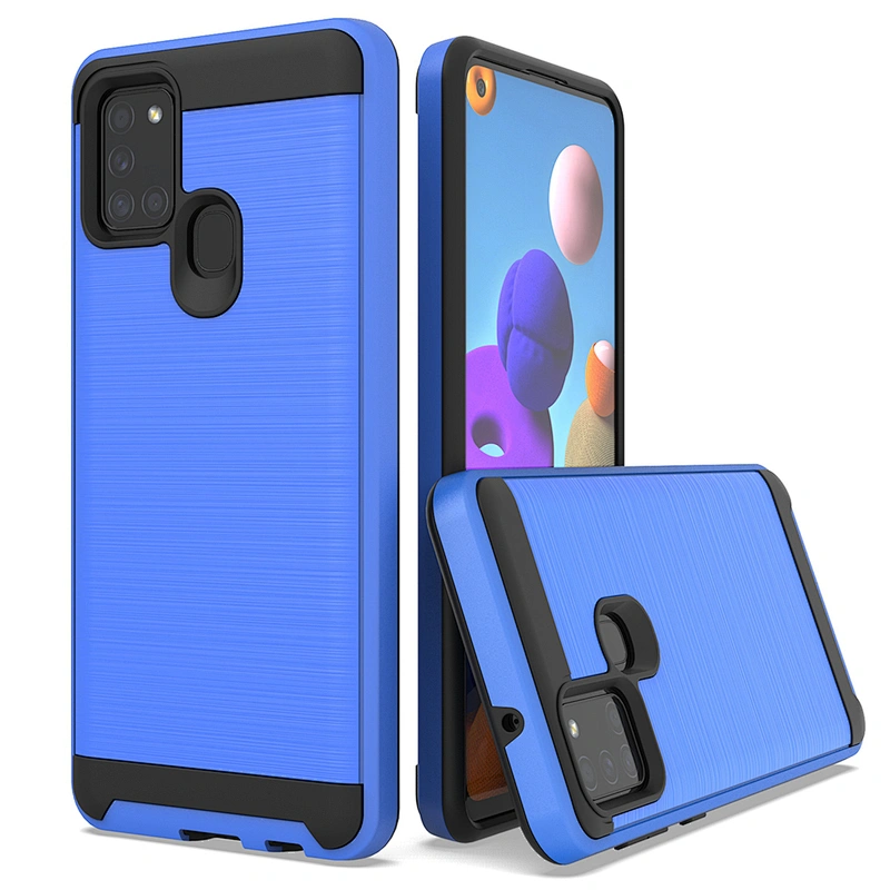 Shockproof carbon fiber customized mobile phone case cover for Samsung A21S