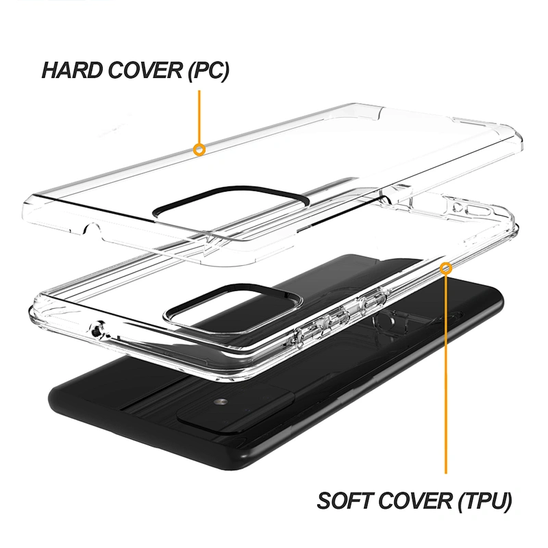 Customized Pattern Clean Transparent Cell phone case For Samsung A11 A31 A71 A21S Note 20 Ultra