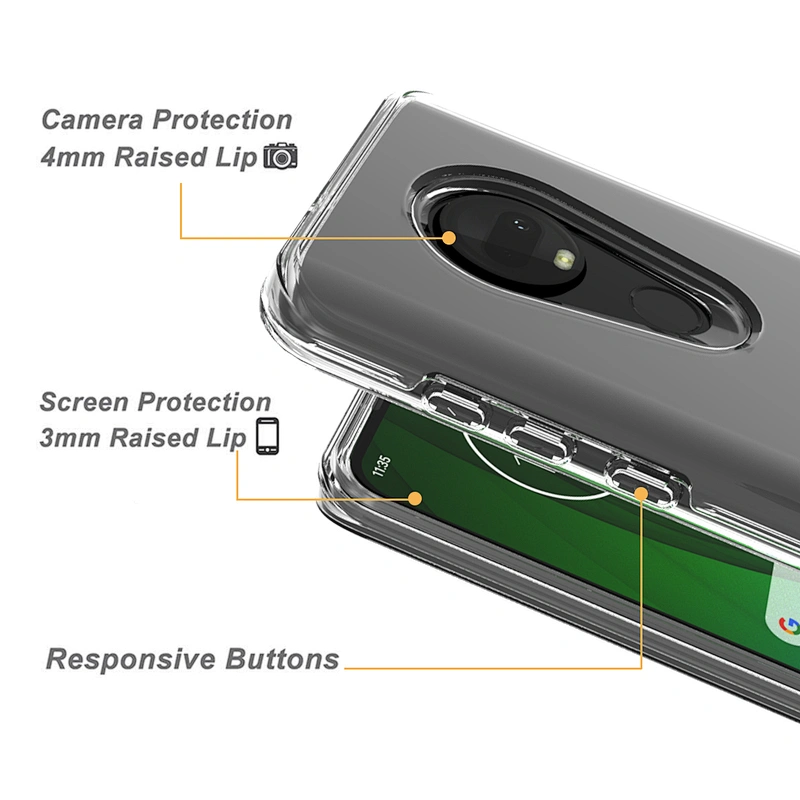 Customised 2 in 1 Clear mobile cell phone cases For Motorola Moto G8 E7 G8 Power lite E6S