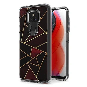 2021 new product custom IMD PC tpu marle phone case back cover for Motorola G play 2021