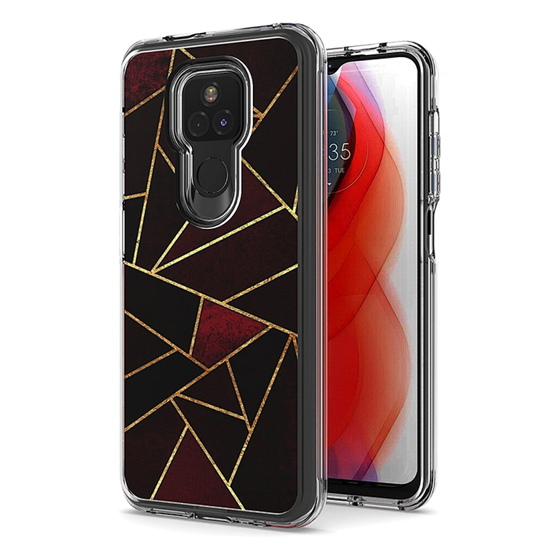 2021 new product custom IMD PC tpu marle phone case back cover for Motorola G play 2021