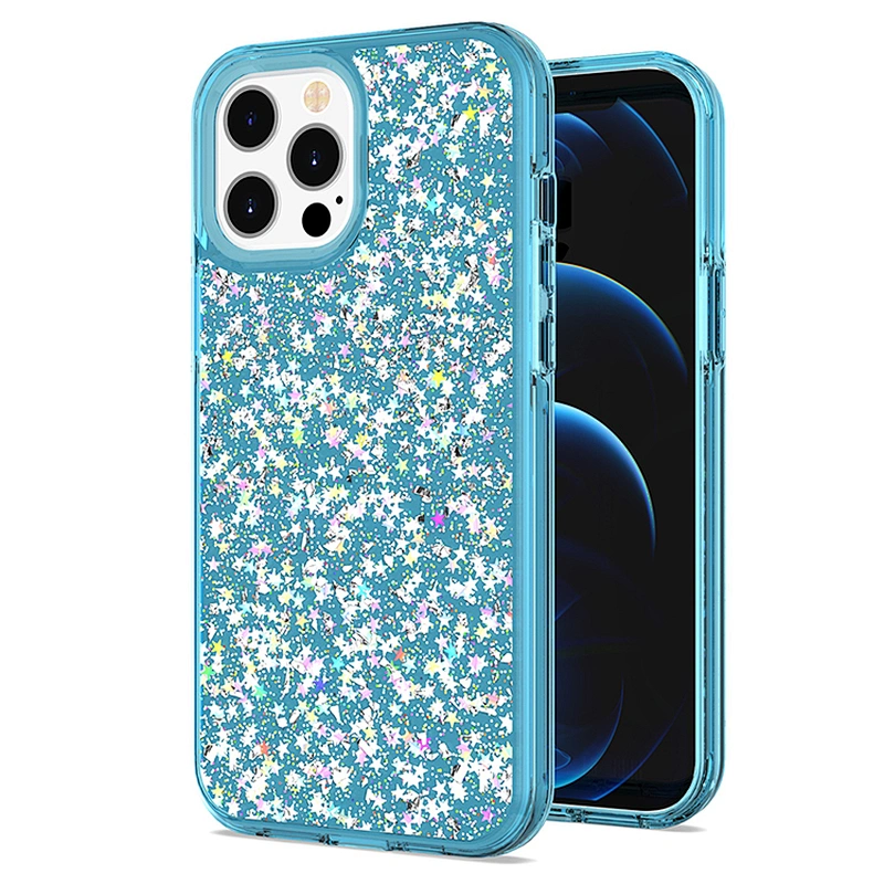SitaMail Guangzhou TPU PC Cover Case 2 In 1 Epoxy Shinning Mobile Phone Shell For iPhone 12 Pro Max Mini