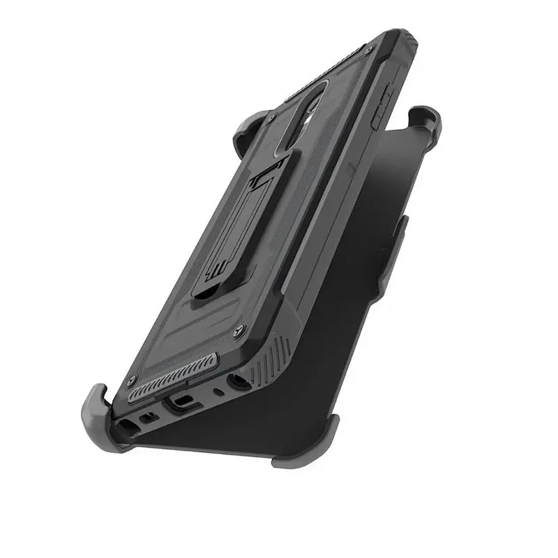 Portable Belt Clip Holster Metal Armor Cell Phone Protector Case for Samsung S10 Plus