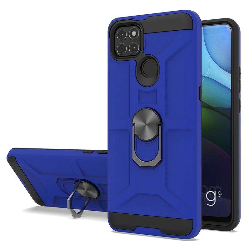China wholesaler shock resistant mobile phone covers case with metal ring for Motorola G9 Power