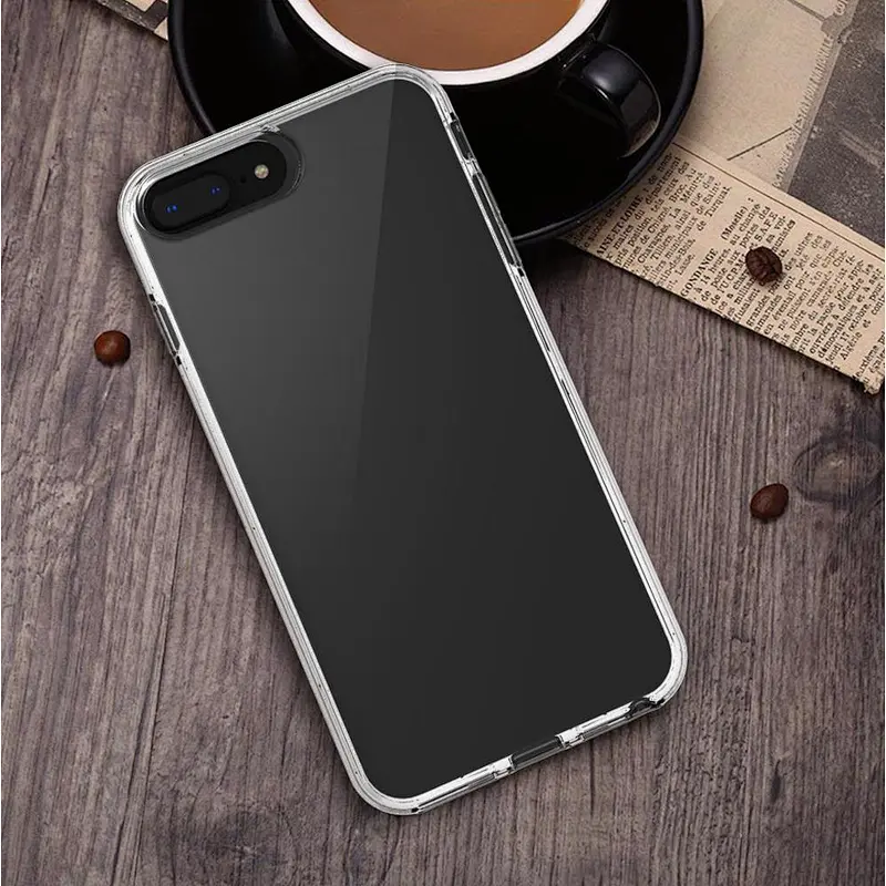 Double protection cases transparent PC mobile phone cover for Iphone 11 PRO XS MAX 8G PLUS