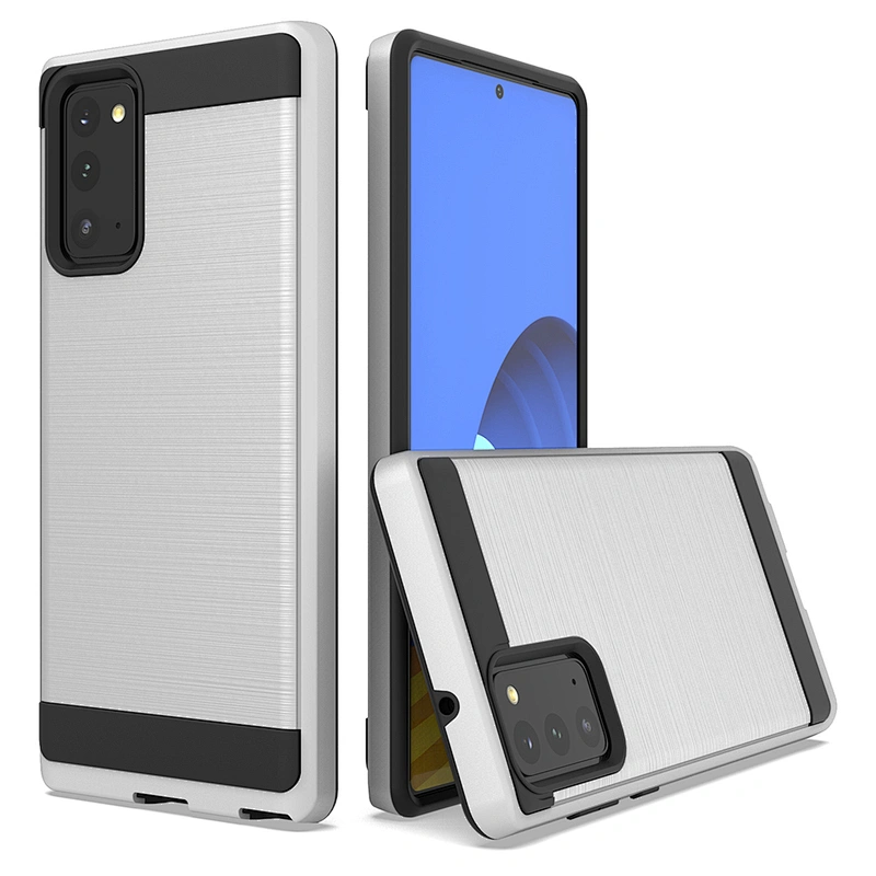 Non-slip Brushed Texture TPU PC Combo Phone Case for Samsung Note10 Plus 20 Ultra