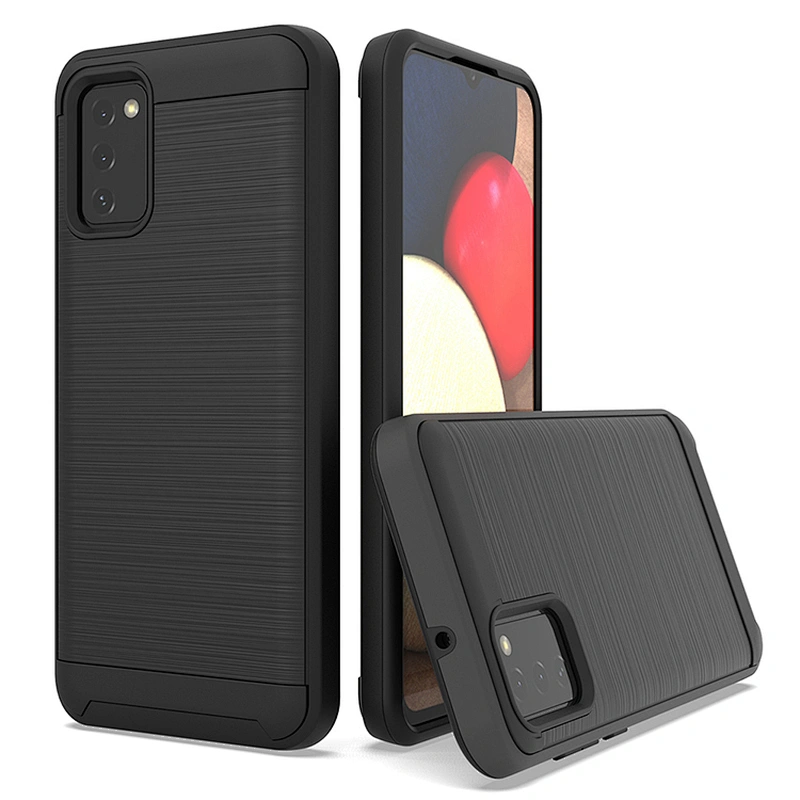 Sitemail fundas para celulares brushed metal phone case back cover for Samsung A02S A12 A32 A52 A72