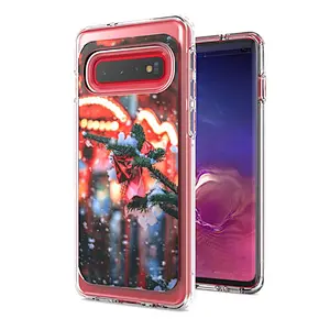 Hot sale! Christmas custom printing cases tpu pc luxury imd mobile phone covers for Samsung S10