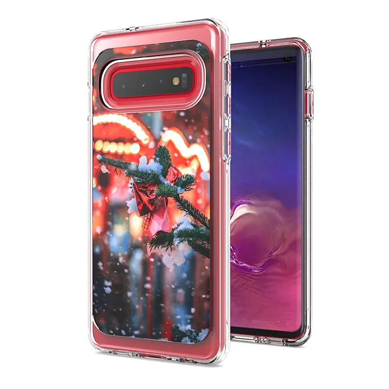 Hot sale! Christmas custom printing cases tpu pc luxury imd mobile phone covers for Samsung S10