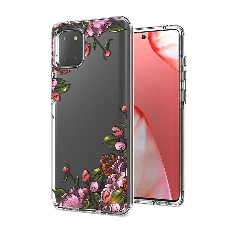 Strong protection beauty printed transparent cell phone mobile cases for Samsung A81 A91 Note 10 S10 Lite