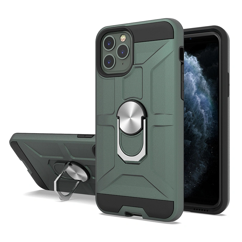 Upgraded Ring Design Cell Phone Case with Kickstand Function for iPhone 11 12 Pro Max
