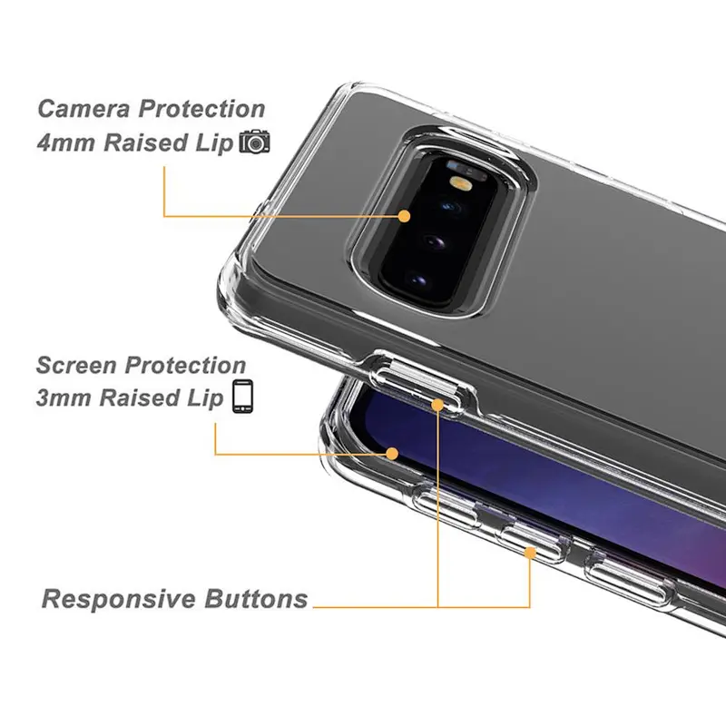 Custom clear cell phone accessories phone case cover for samsung s10 A30S S20 Ultra A21 A01