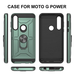 Ring holder men phone cover with stand phone cases For Motorola G Power 2020 E6 Play G Stylus G8 Play
