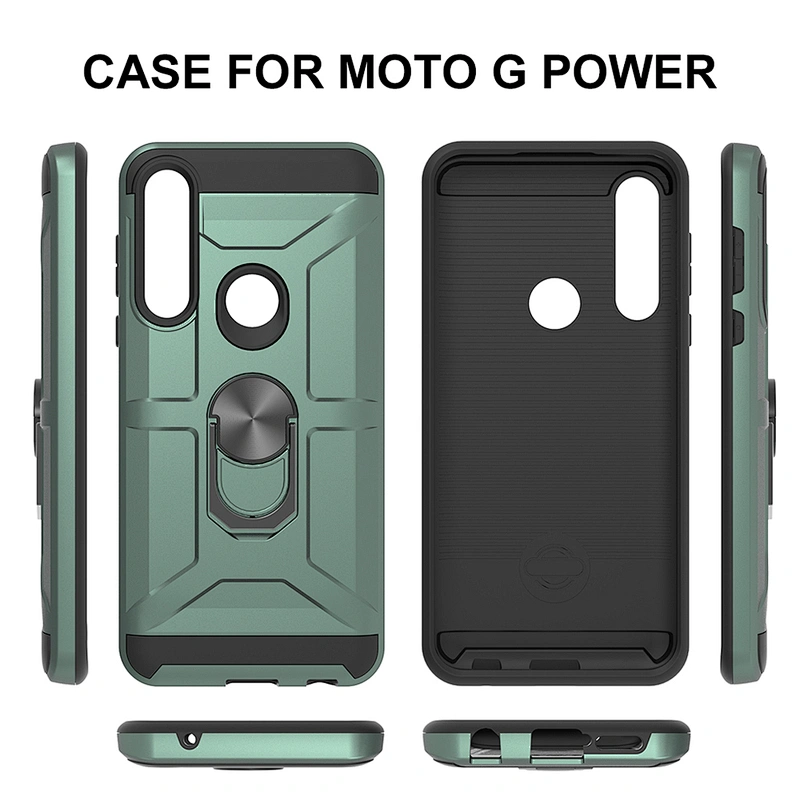 Ring holder men phone cover with stand phone cases For Motorola G Power 2020 E6 Play G Stylus G8 Play