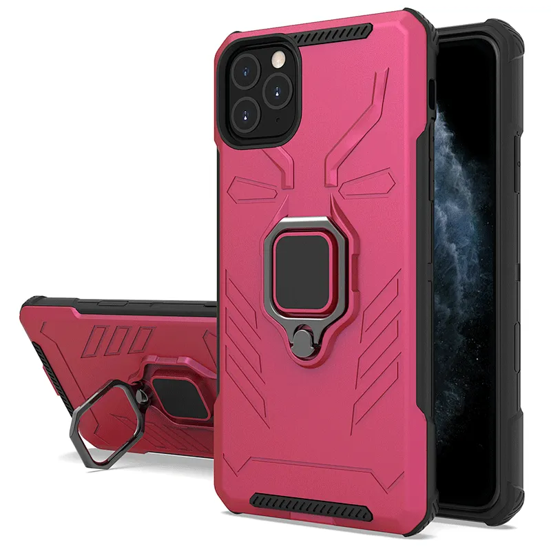 Anti-drop matte finish telephone covers mobile phone shell with kickstand for iPhone 7 8 Plus 11 12 Mini Pro Max