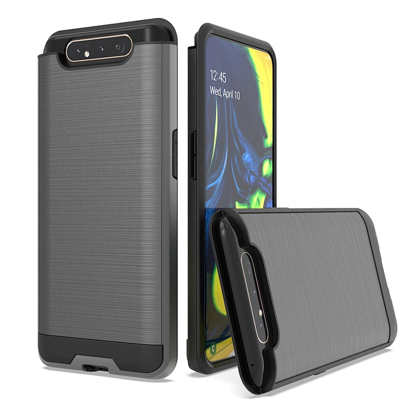 Amazon Brush Metal Mobile Back Cell Phone Case Cover For Samsung A80 A60 A40 Note 10 Plus 5G +5G