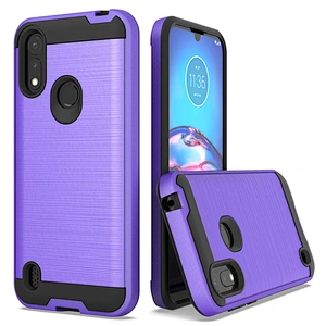 Anti Slip Customized Logo Brushed Metal Cell Phone Cases For Motorola Moto G8 E7 G8 Power lite E6S