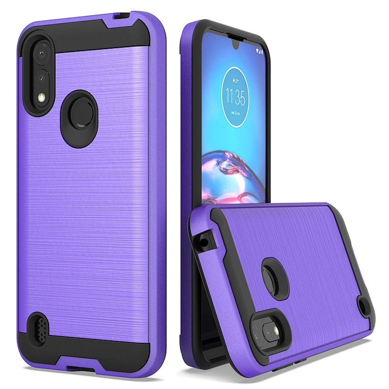 Anti Slip Customized Logo Brushed Metal Cell Phone Cases For Motorola Moto G8 E7 G8 Power lite E6S