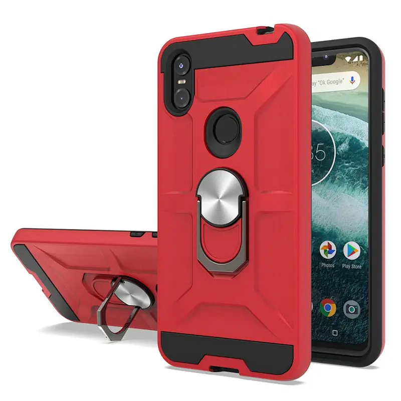 Heavy Duty Ring Stand Holder phone case for MOTO One/P30 play kickstand phone cover