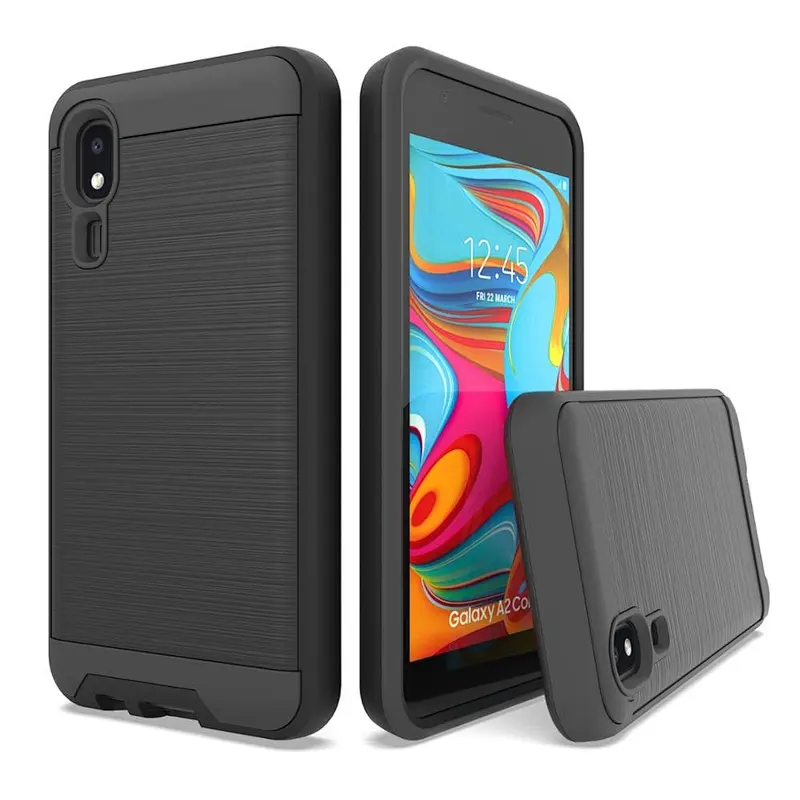 Wholesale Anti-shock TPU PC Cell Phone Cover with Brushed Printing for Samsung A260, for Samsung A2 Core