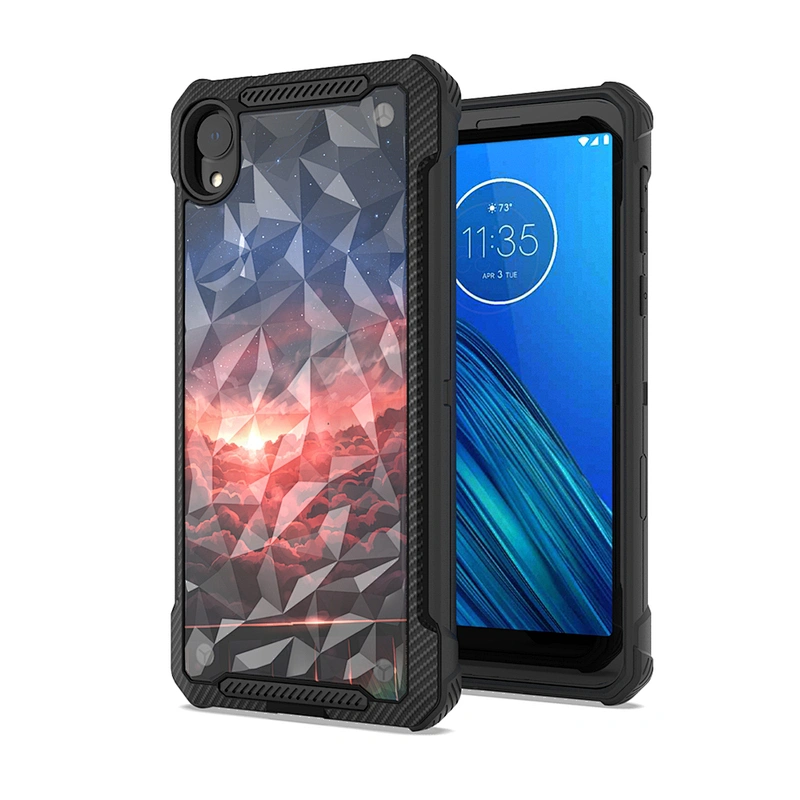 Hot Sale Fashion Diamond Pattern phone case nice printed phone cover for Motorola E6