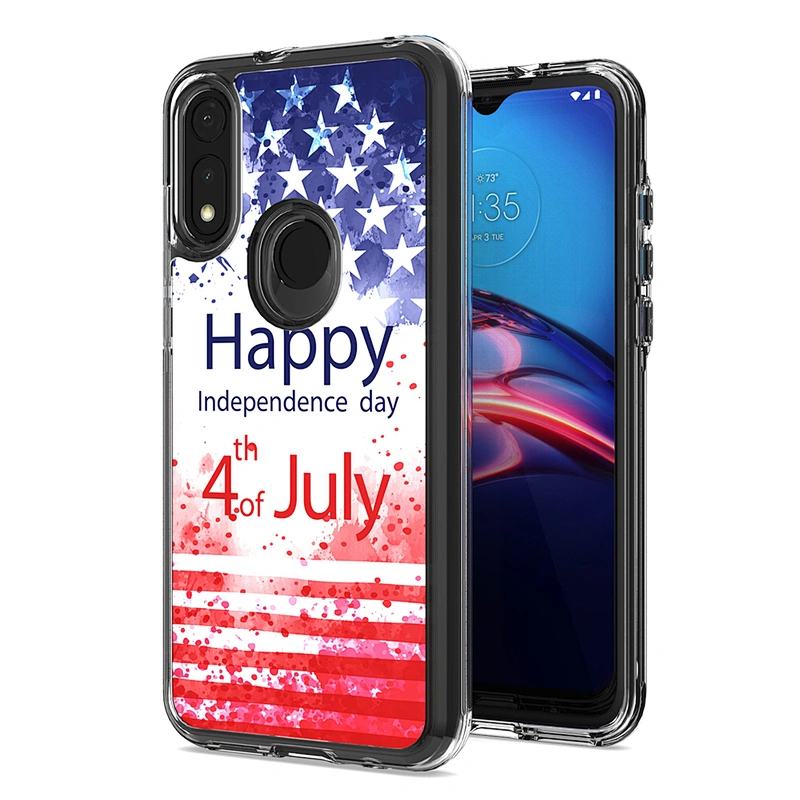 Groove design wholesale custom imd marble cell phone case for Motorola E7 E 2020